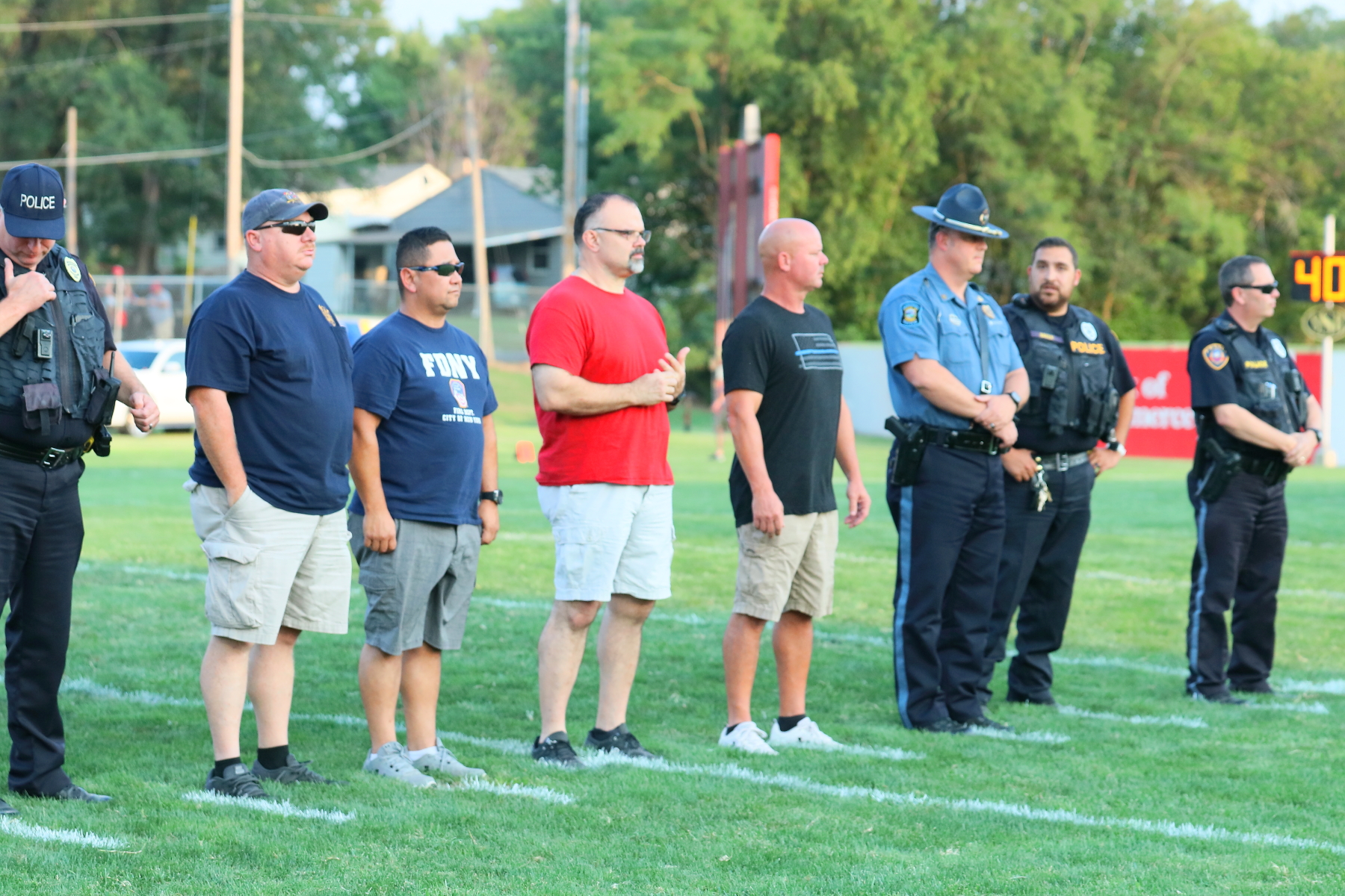 Pregame FIRST RESPONDERS Honored