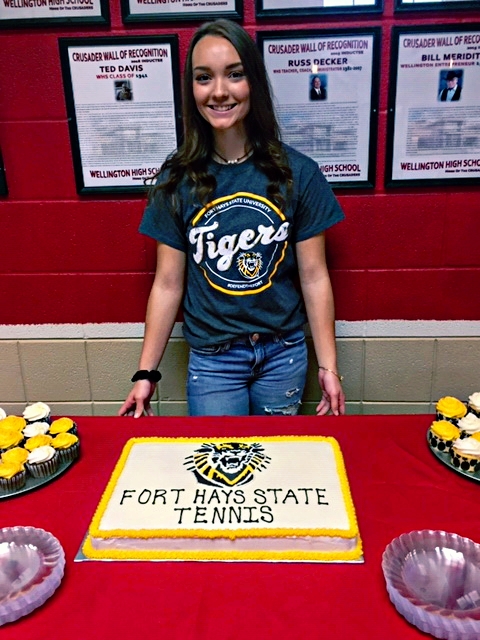 Kylie Aufdengarten SIGNING FHSU 111319 TENNIS