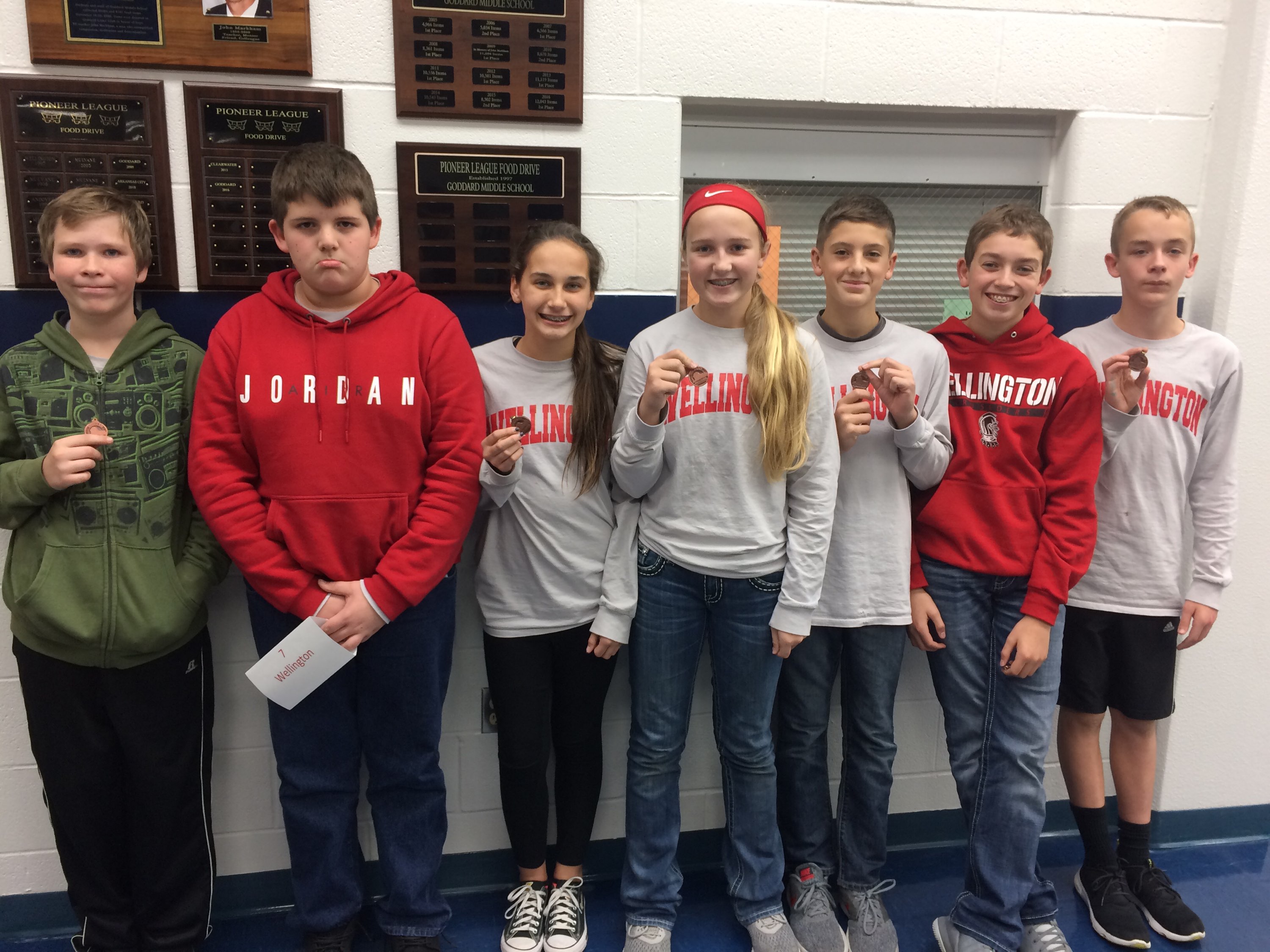 WMS 7th Grade Scholars Bowl Team 2017