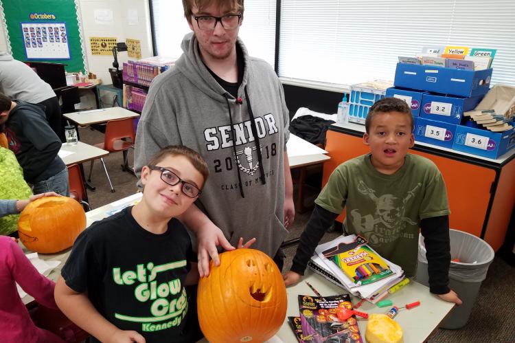 Pumpkin Carving WHS & Kennedy Students
