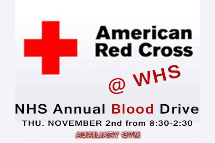 NHS Blood Drive @ WHS NOV 2nd