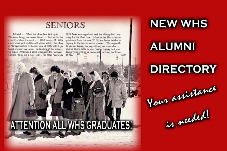 NEW WHS ALUMNI DIRECTORY