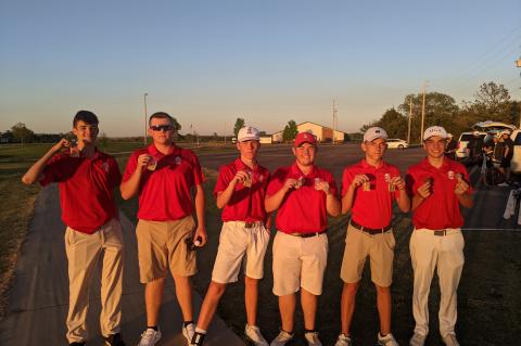 Varsity Boys Golf 2021 @ Cherry Oaks! FIRST PLACE