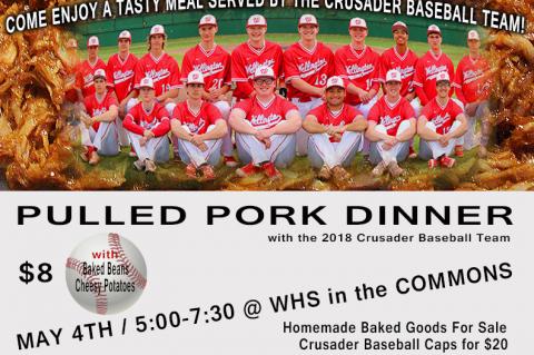 WHS Baseball Dinner May 4th