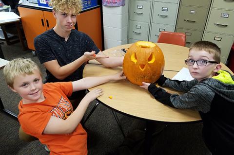 Pumpkin Carving WHS & Kennedy Students